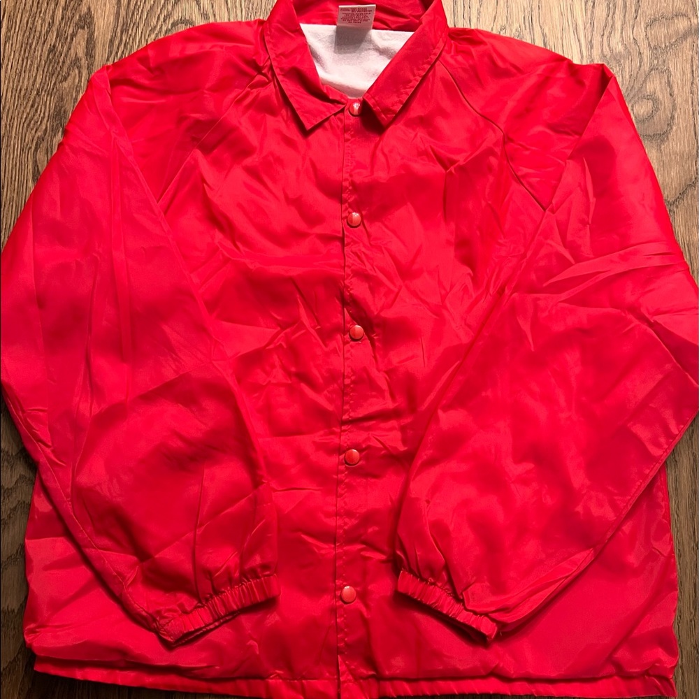 Vintage Cardinal Satin Bomber Jacket